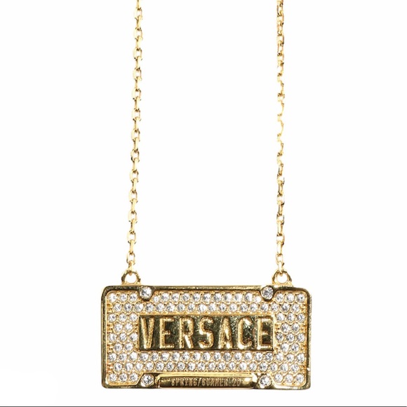 Versace License Plate Necklace 